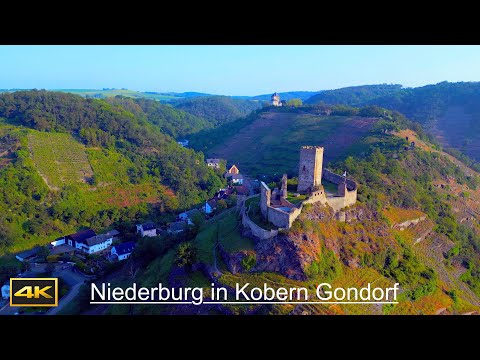 Niederburg, Kobern-Gondorf im Sonnenaufgang 4K