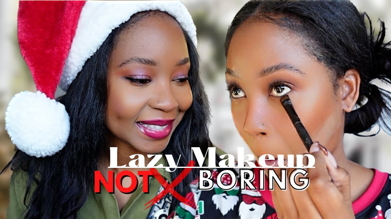 MY LAZY MAKEUP ROUTINE, NEW MAKEUP HACKS | HOLIDAY SZN EDITION