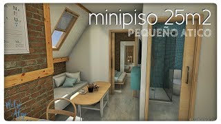 minipiso 25m2 / 269ft2 (pequeño ático con mucho estilo)