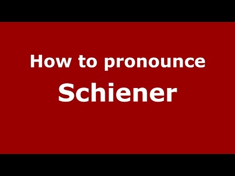 How to pronounce Schiener (Germany/German) - PronounceNames.com