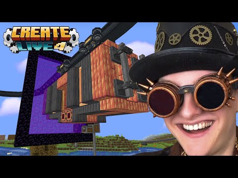 Ich PUMPE den NETHER LEER! ZUG FÜR LAVA! - CREATE LIVE 4 - #24