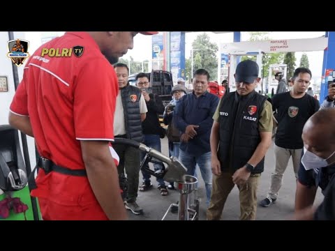 POLRES MAJALENGKA AWASI SPBU ANTISIPASI TINDAK PIDANA DAN KECURANGAN