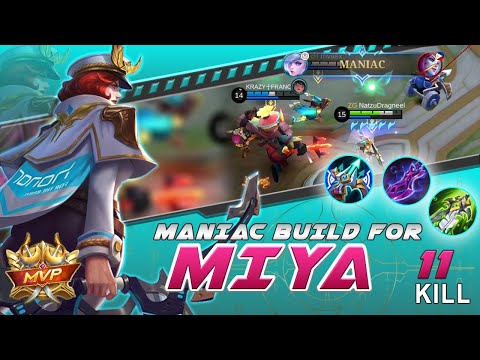Maniac Build For Miya | Top 1 Global Miya | Mobile Legends Bang Bang