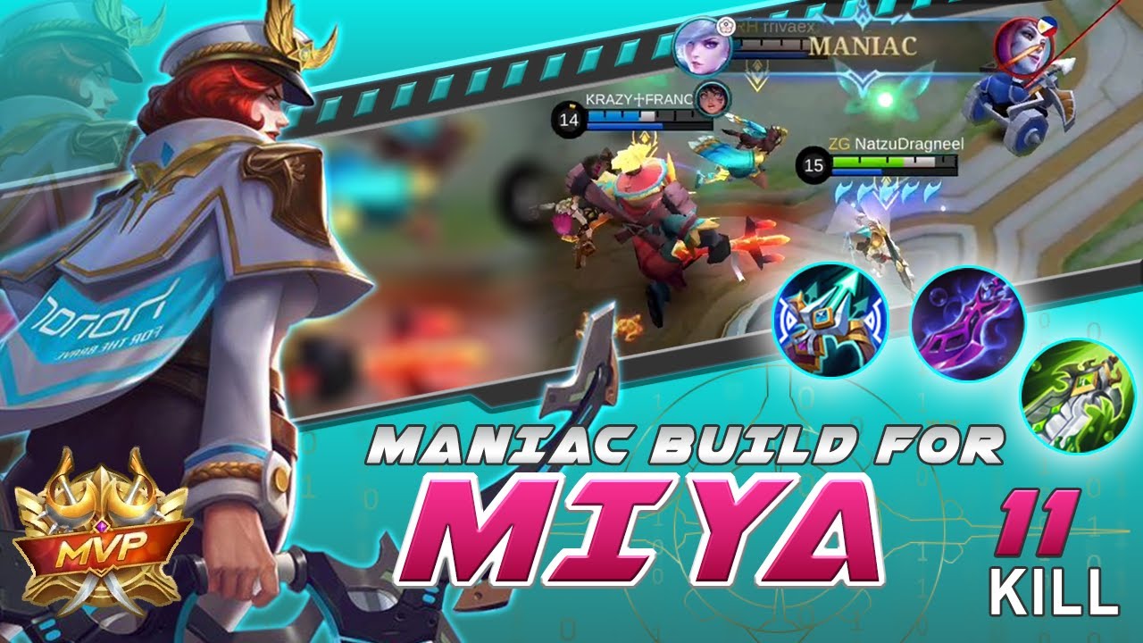 Maniac Build For Miya | Top 1 Global Miya | Mobile Legends Bang Bang