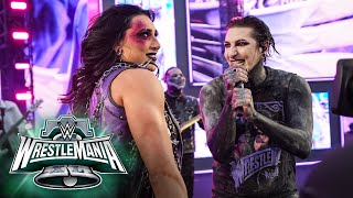 Download lagu Rhea Ripley and Motionless in White rock out at WrestleMania: WrestleMania XL Saturday highlights mp3