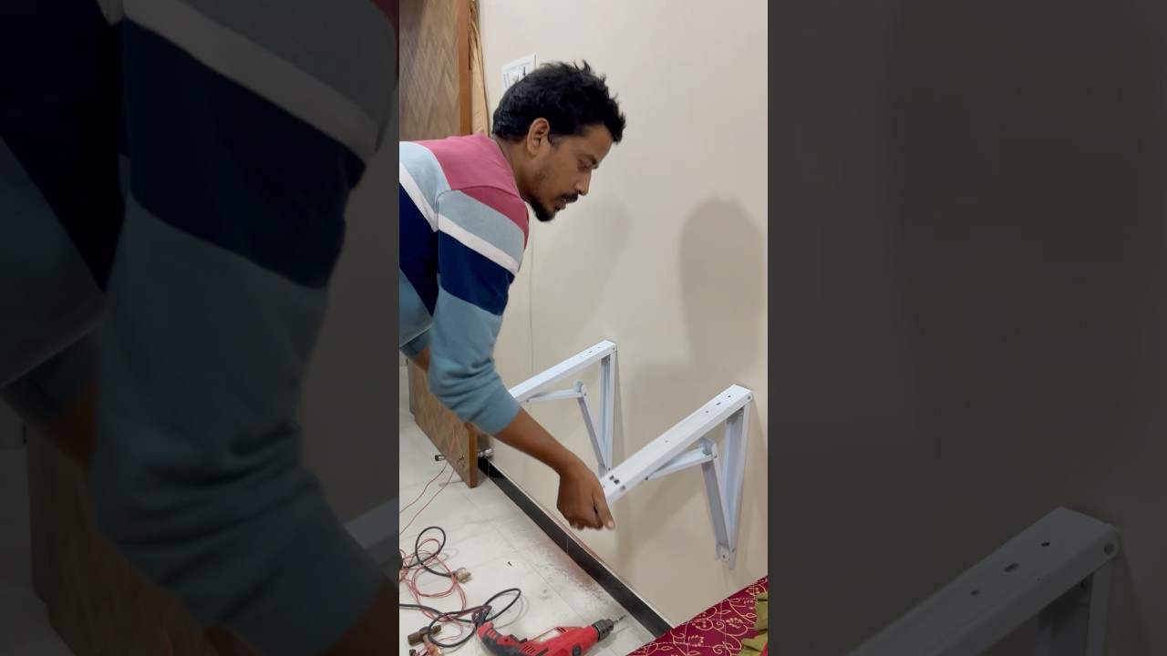 Wall folding table fitting #wall table #trending #viralvideo #shorts
