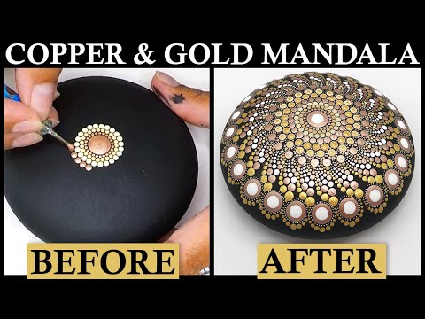 How to Mandala Dot Painting - Mandalas With Acrylic Paint Dotting Artist Tutorial #mandala #mandalas