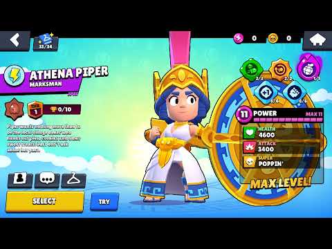 Maxing Out Piper in Brawl Stars! Level 1 to 11 + Unlocking All Skins & Pins!