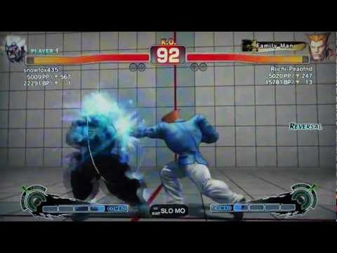 SSF4 AE 2012: snowfox435 (Oni) vs Riichi-Peaofnd (Guile)