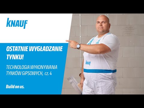 Ostateczne wygładzanie tynku [Technologia wykonywania tynków gipsowych Knauf]