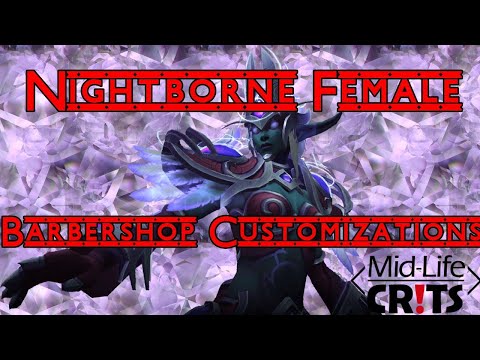 World of Warcraft Nightborne Female Barber Shop Customizations