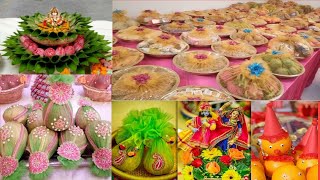 How to decorate seer varisai plates | 50 Beautiful Plate decoration ideas |Function Plate decoration