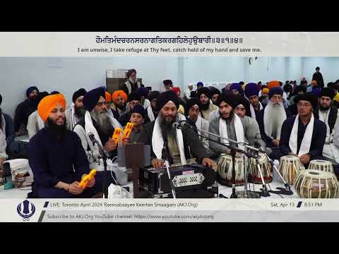 001 Bhai Bhajanpreet Singh Jee Delhi @ Toronto April 2024 Raensabaayee Keertan Smaagam