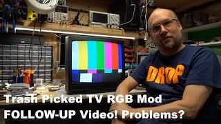 Follow-up to my Trash Picked TV 'RGB Mod'