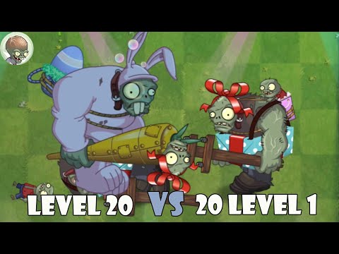 Easter Gargantuar Level 20 Vs 20 Gargantuar Level 1 in Pvz 2  - Gargantuar Vs Gargantuar #18