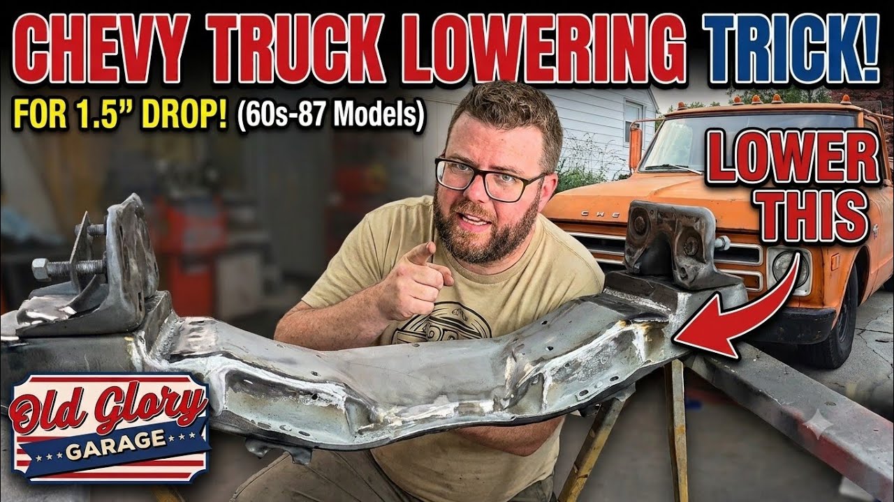 How to Pancake a C10 Crossmember (1.5" Drop for '60–'87 Chevy Trucks!)
