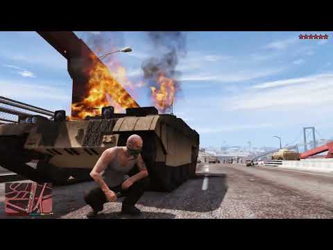 GTA 5 - Trevor's Port & Bridge Rampage (The Lost MC Hideout Massacre & Cop Battle) + Ten Star Escape