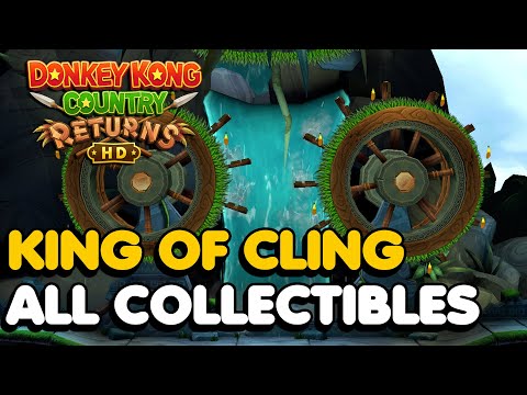 Donkey Kong Country Returns HD - King Of Cling All Collectible Locations (Letters & Puzzle Pieces)