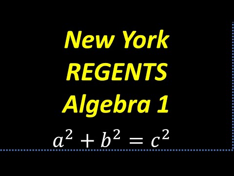 New York Regents Algebra 1 – PRACTICE PROBLEM (Increase Your Score)