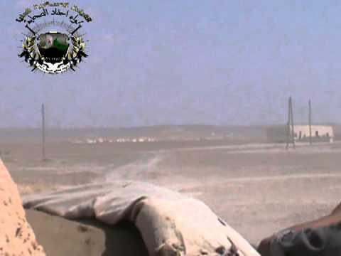 استهداف دبابة لقوات النظام بصاروخ السهم الأحمر من قبل الفرقة 77 في بلدة عزان في ريف حلب الجنوبي