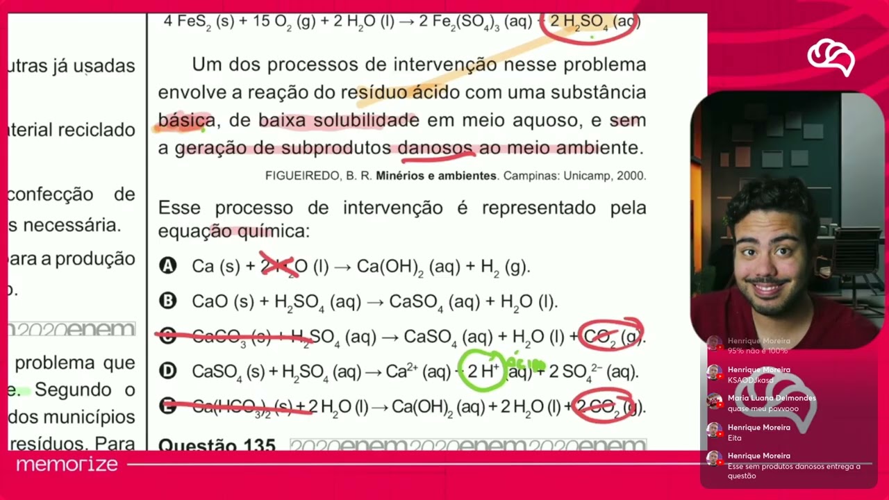 Resolução em Vídeo — Questão 134 ENEM 2020 PPL