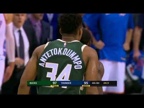 Giannis Antetokounmpo Game Winner | Thunder vs Bucks | December 29, 2017 | 2017/18 NBA Season