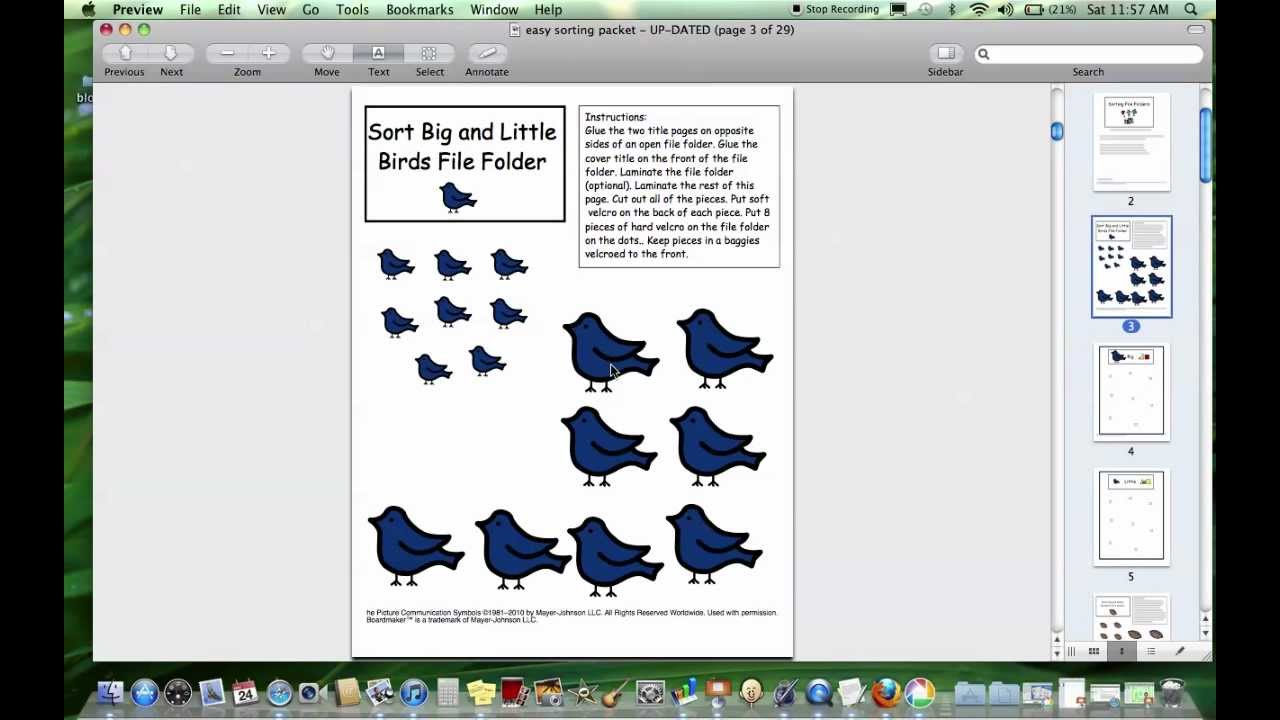 Product Preview for File Folders to Sort by Size, Color, and Type