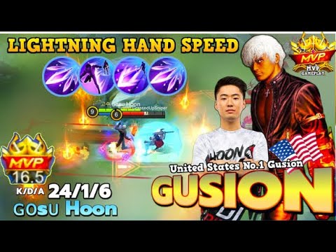 Gosu Hoon fast hand speed level 9999! Gusion Perfect Gameplay