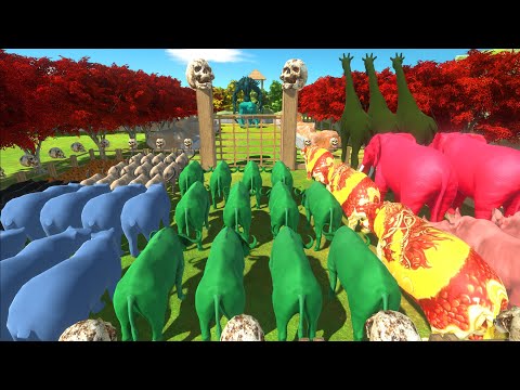 MODERN MAMMALS Attacking the red leaf forest - Animal Revolt Battle Simulator