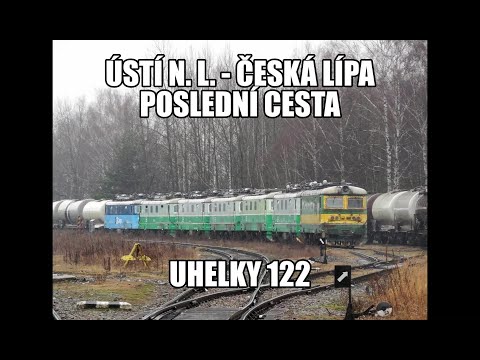 Poslední cesta lokomotiv řady 122 do šrotu. Pn 53579 Ústí n. L. - Česká Lípa.