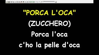 Zucchero - Porca l&#39;oca  (Karaoke  Devocalizzata)