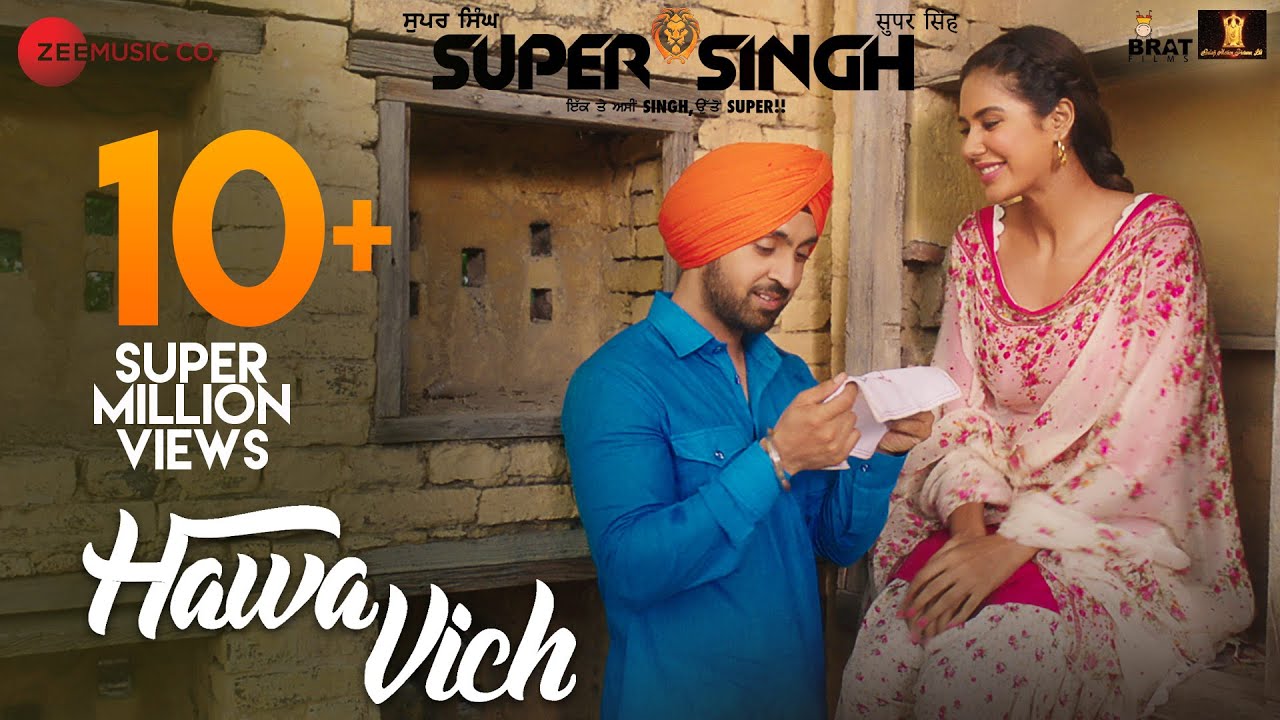 Hawa Vich Lyrics  | Super Singh | Diljit Dosanjh & Sonam Bajwa | Diljit Dosanjh, Sunidhi Chauhan | Jatinder Shah