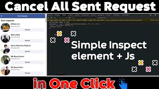 How To Cancel All Sent Friend Request On Facebook in One Click | Remove All Pending Request at Once