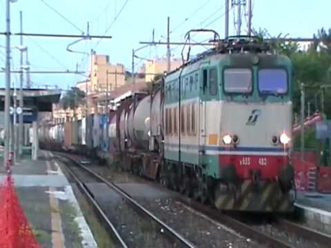 E655.483 in partenza col TCS 57002 Pomezia - Gallarate