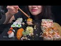 ASMR SUSHI & SASHIMI PLATTER MUKBANG (No Talking) EATING FOOD