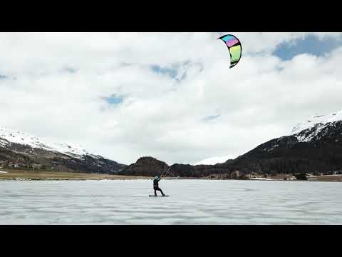 Slush ice-Kitesurfing @Lake Silvaplana