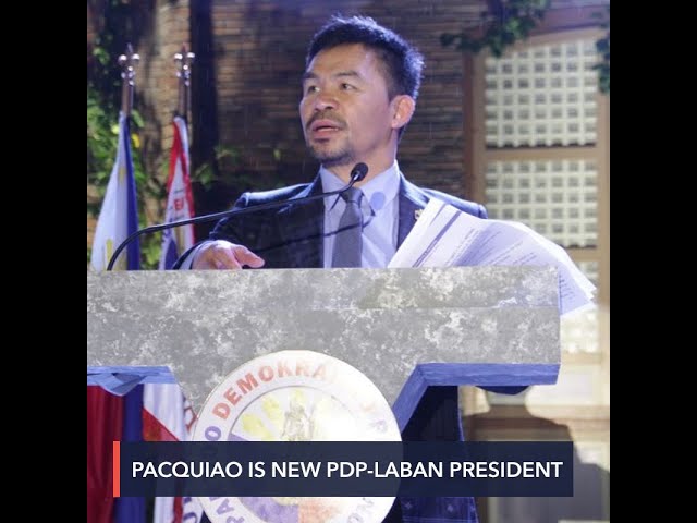 Pacquiao is new president of Duterte party PDP-Laban