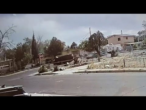 VIDEO: Car goes airborne and flips on side in southeast Albuquerque neighborhood