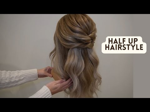 Easy Half Up Half Down Wedding Hairstyle