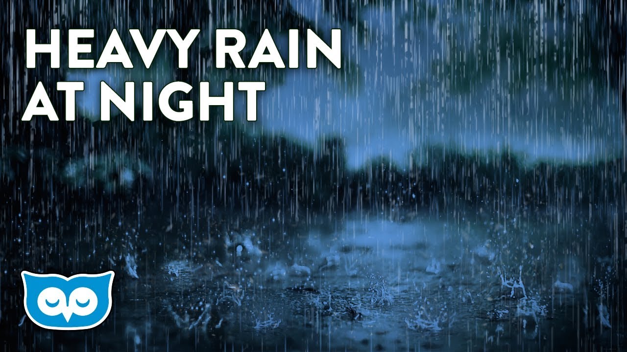Heavy Rain Sounds At Night With No Thunder | 2 Hours Rainstorm | Heavy Rain Sounds for Sleeping