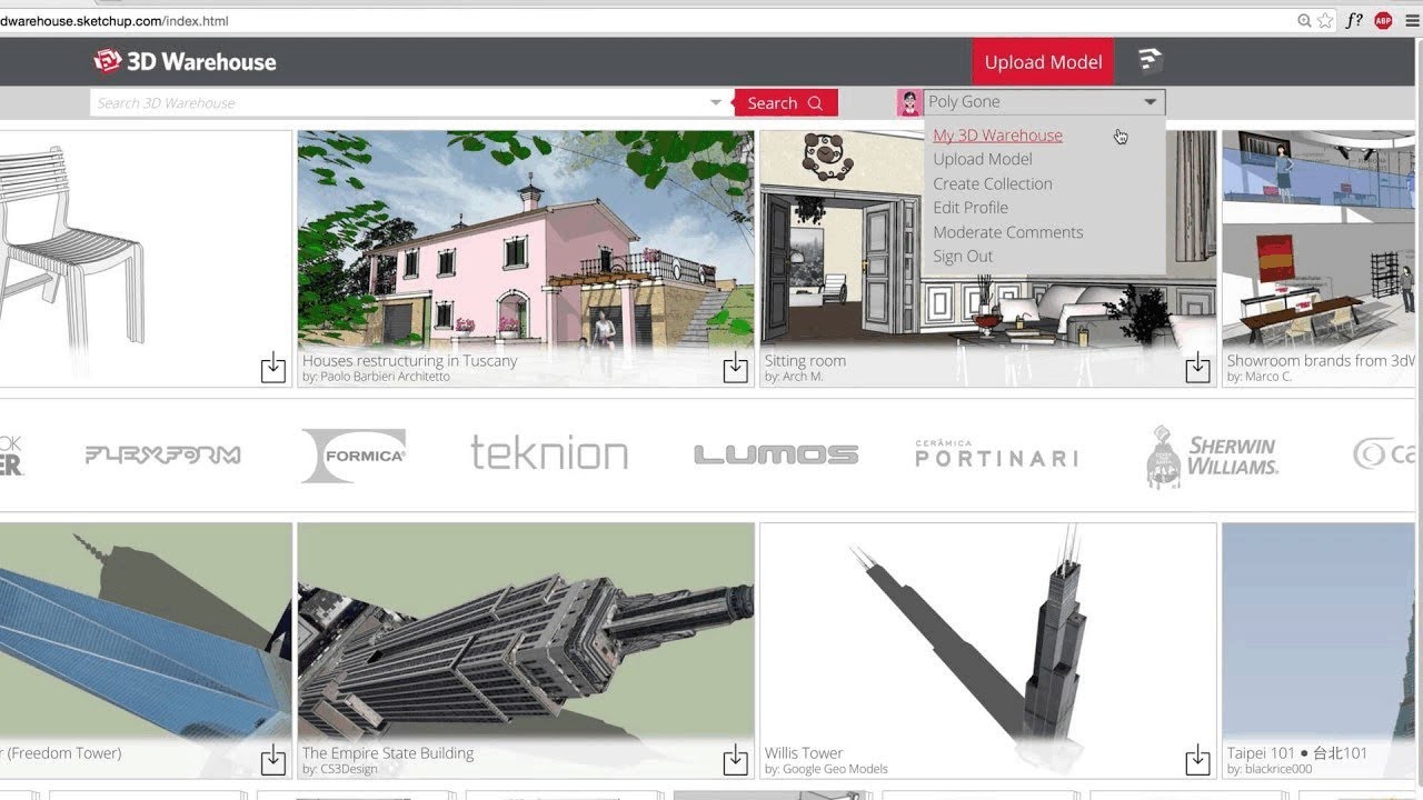 3D Warehouse: Collections
