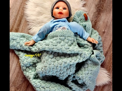 820**My Projects*Knitted Blanket for Newborns*Baby Blanket with Pattern 802* Description
