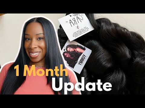 1 MONTH UPDATE: Yummy Extensions Rare Blend Review Part 1