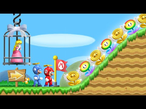 New Super Mario Bros. Wii: Rescue the Princess - 2 Player Co-Op Walkthrough Part 1