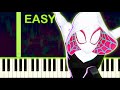Spider-Woman (Gwen Stacy) | Spider-Man: Across the Spider-Verse - EASY Piano Tutorial