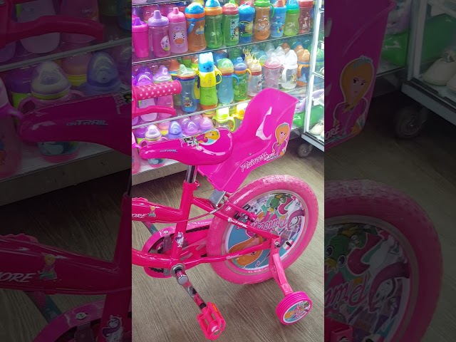 Vídeo relacionado con RULLY Strawberry Bicicleta Infantil de 16 Pulgadas para Niñas de 4 a 7 Años, con Ruedines, Cesta y Sillita para Muñecas, Rosa