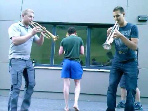 Die TirolerKracher beim Proben - Flott aufgspielt