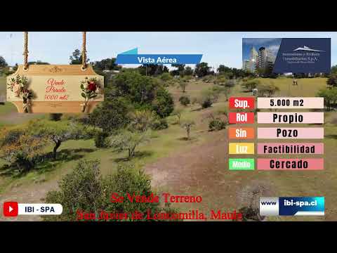 Se Vende Parcela en San Javier de Loncomilla, Maule