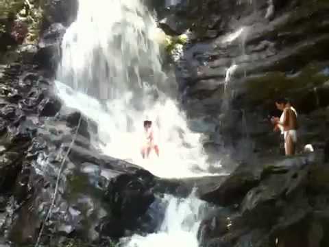Purification practice under the waterfall