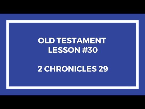 Old Testament Lesson 30 - Gospel Doctrine